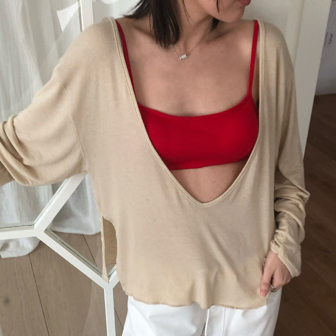 法式細肩美背內衣-Bra top (預購)