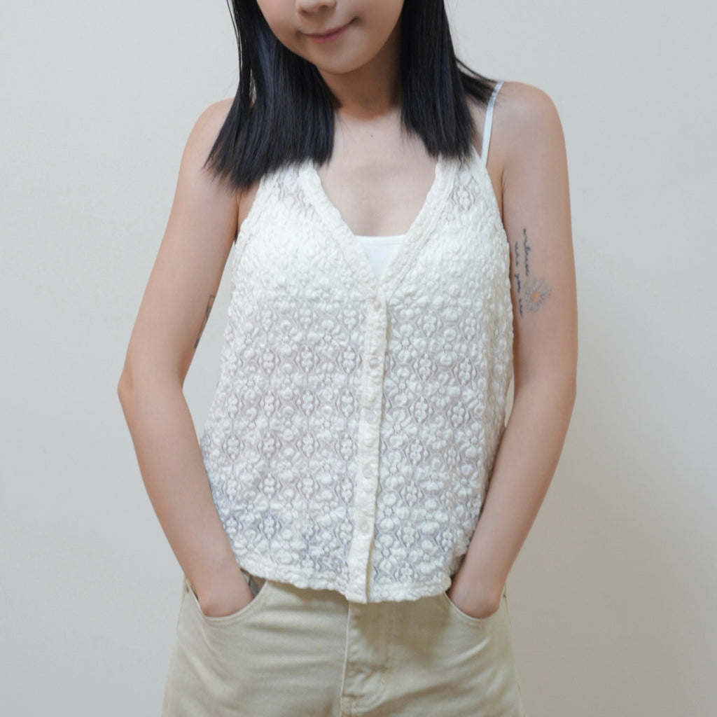 花卉蕾絲吊帶衫