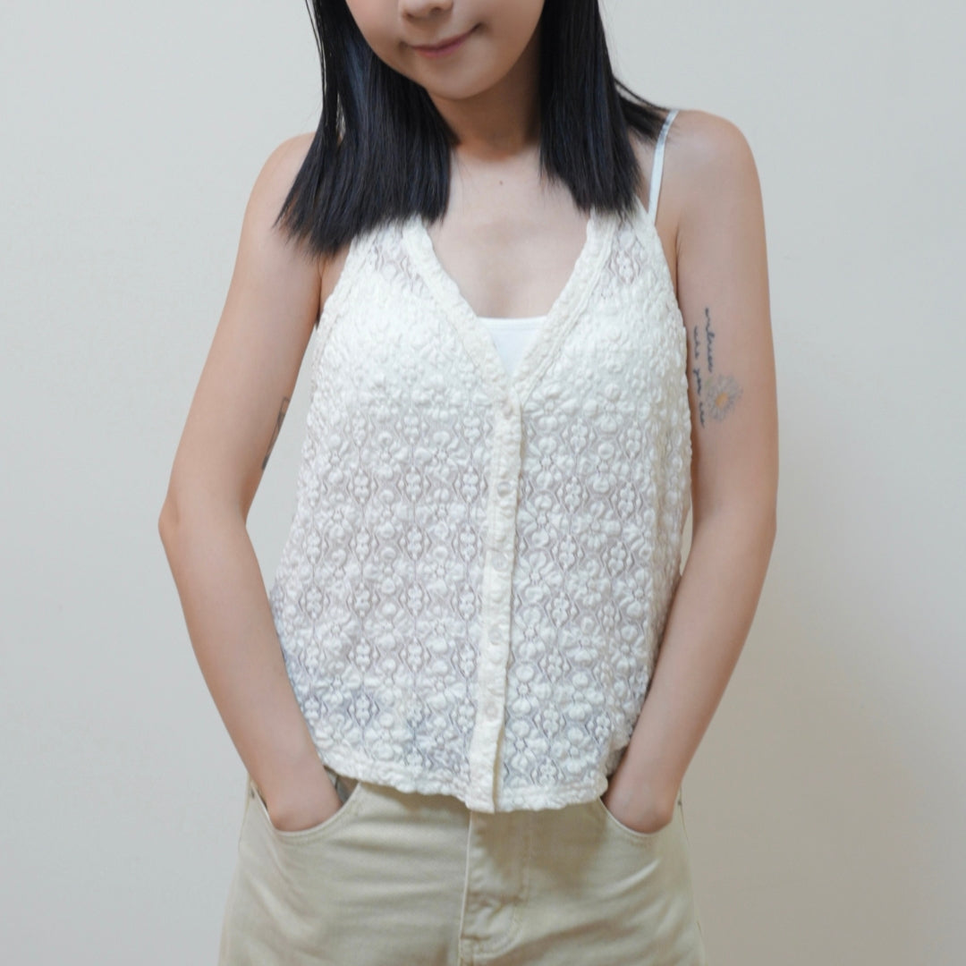 花卉蕾絲吊帶衫