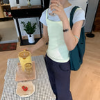 方領細肩帶背心(預購)