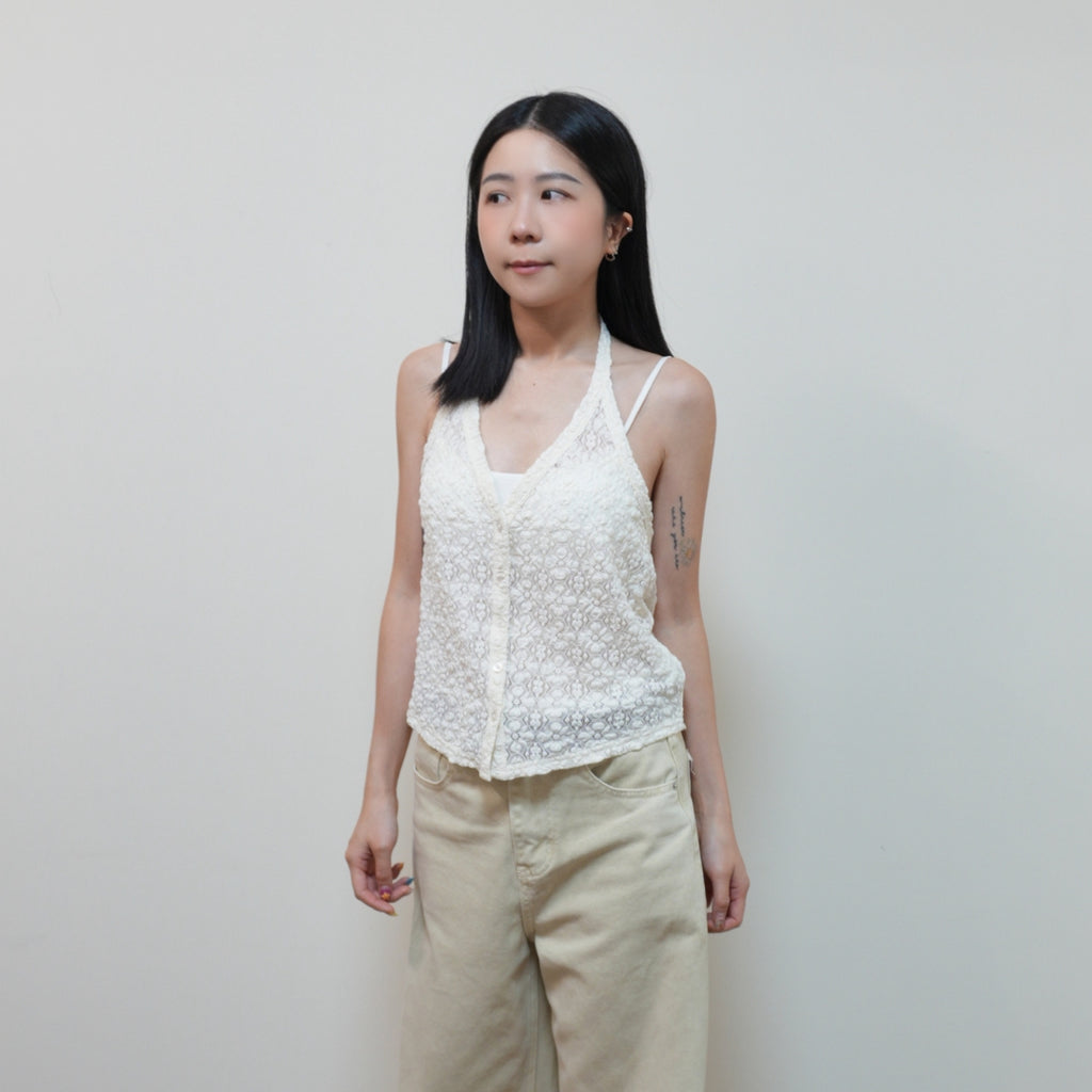 花卉蕾絲吊帶衫