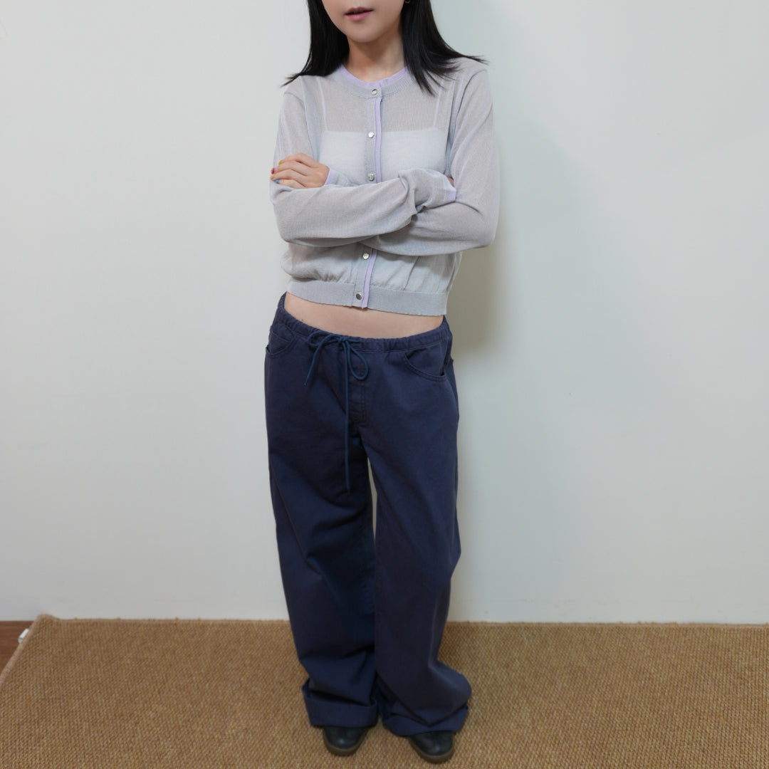 防曬拼色圓領開襟衫